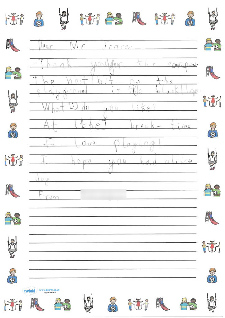 Letter from the children