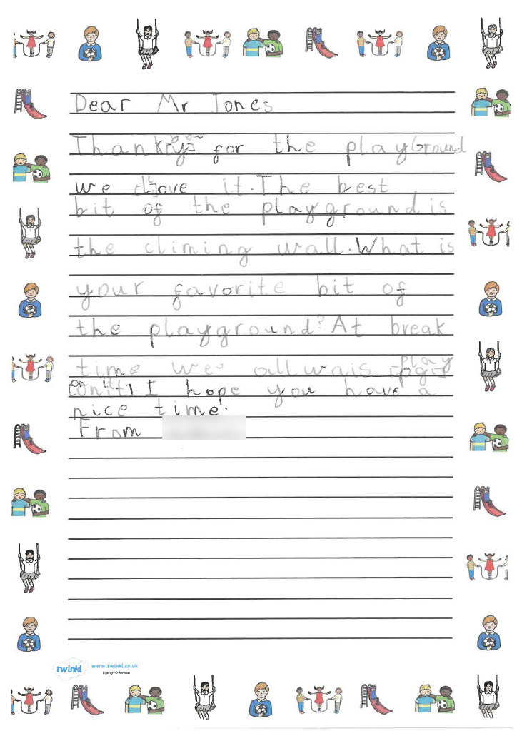 Letter from the children