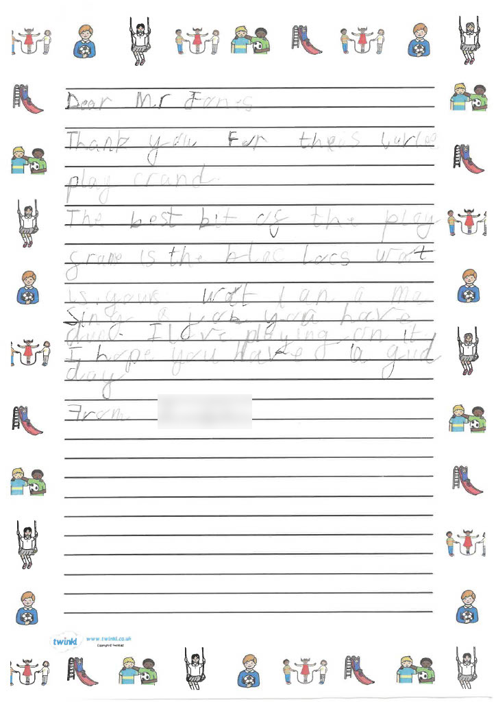 Letter from the children