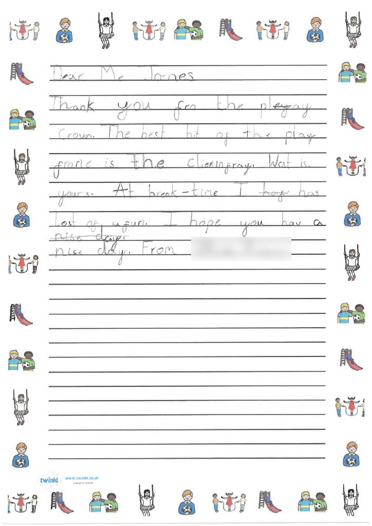 Letter from the children