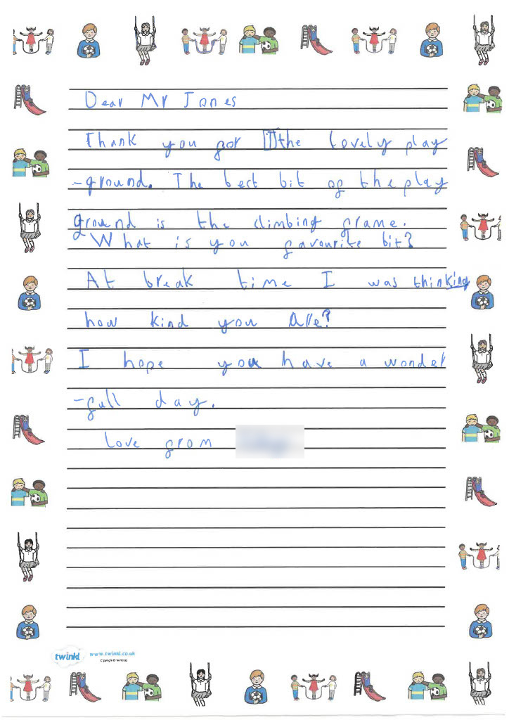 Letter from the children