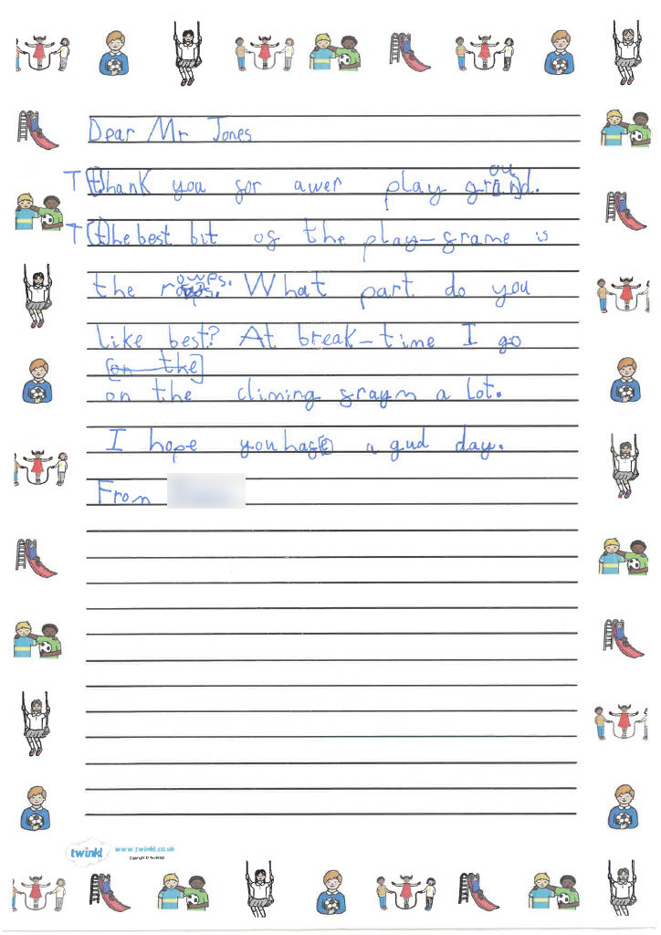 Letter from the children