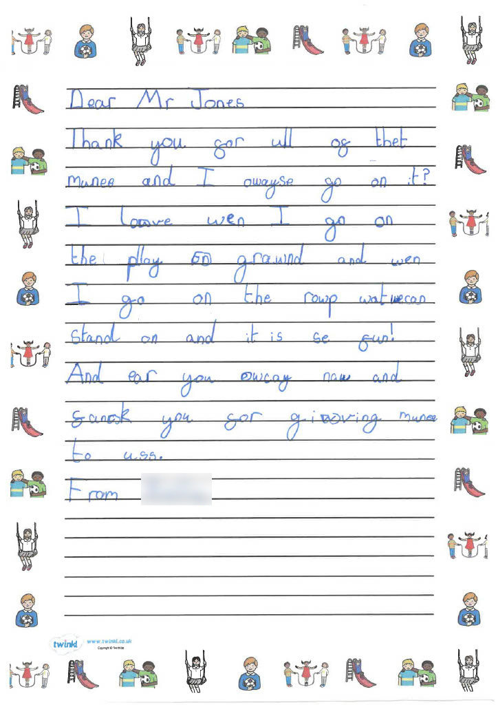 Letter from the children
