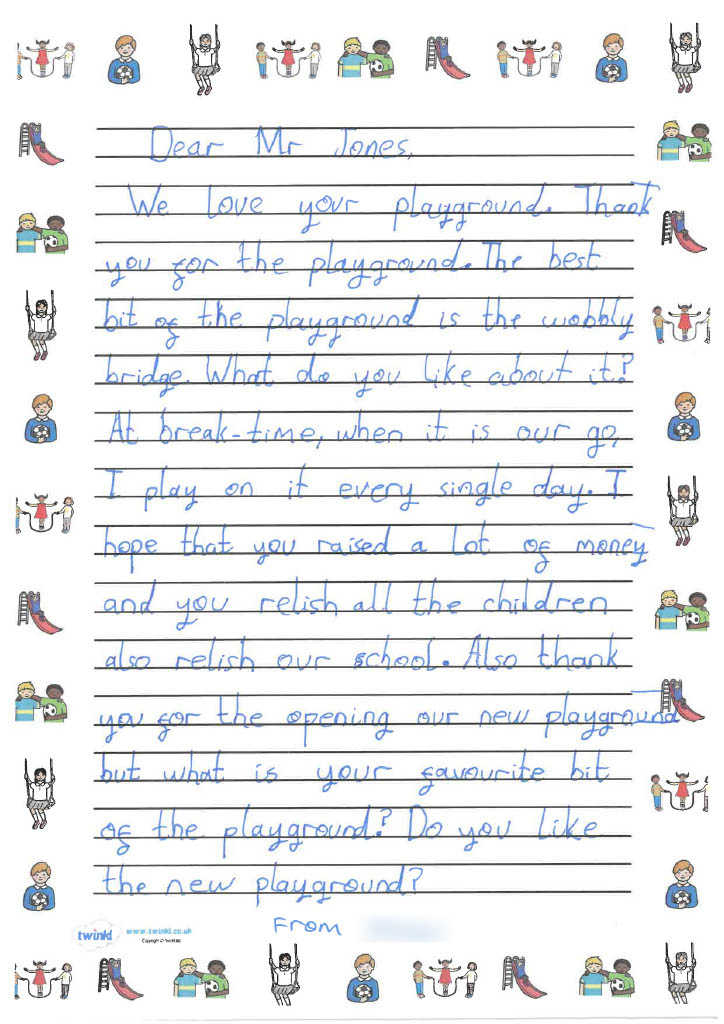 Letter from the children