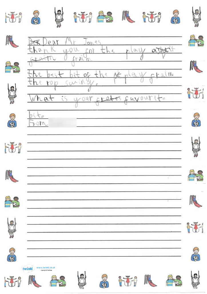 Letter from the children
