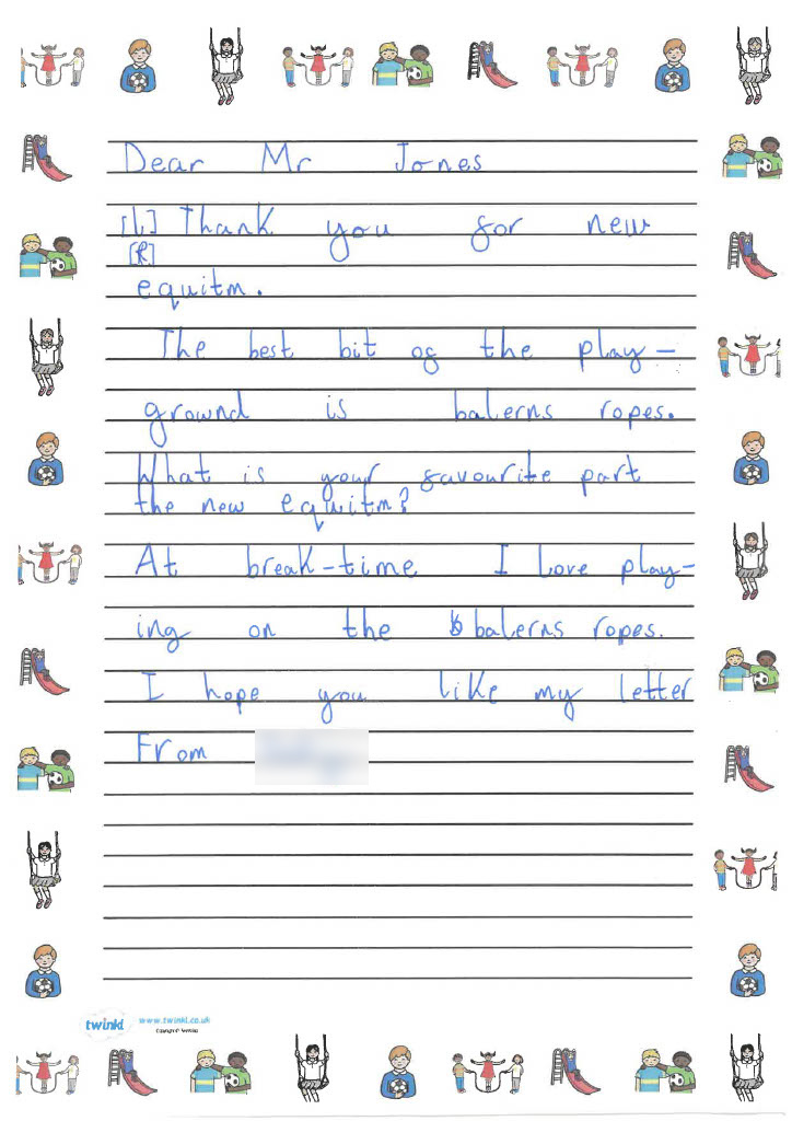 Letter from the children