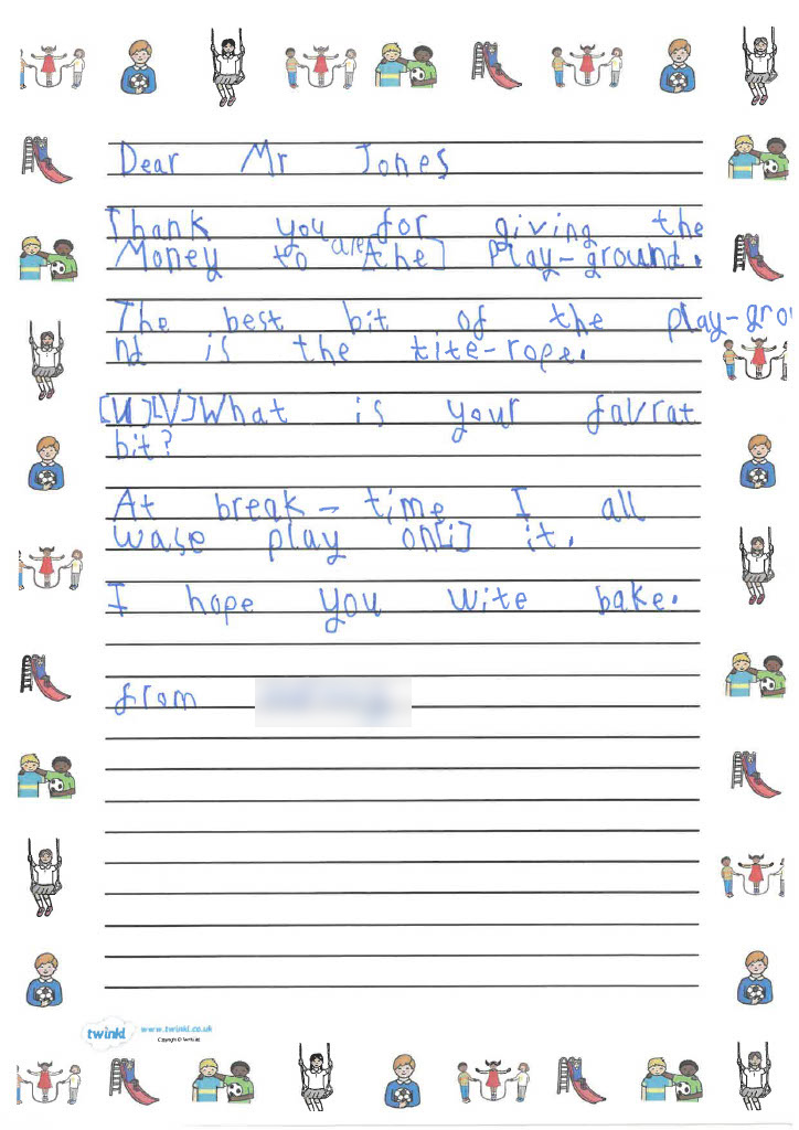 Letter from the children