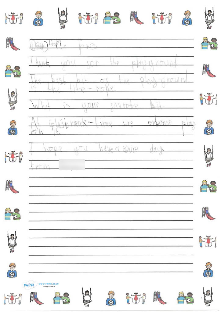 Letter from the children